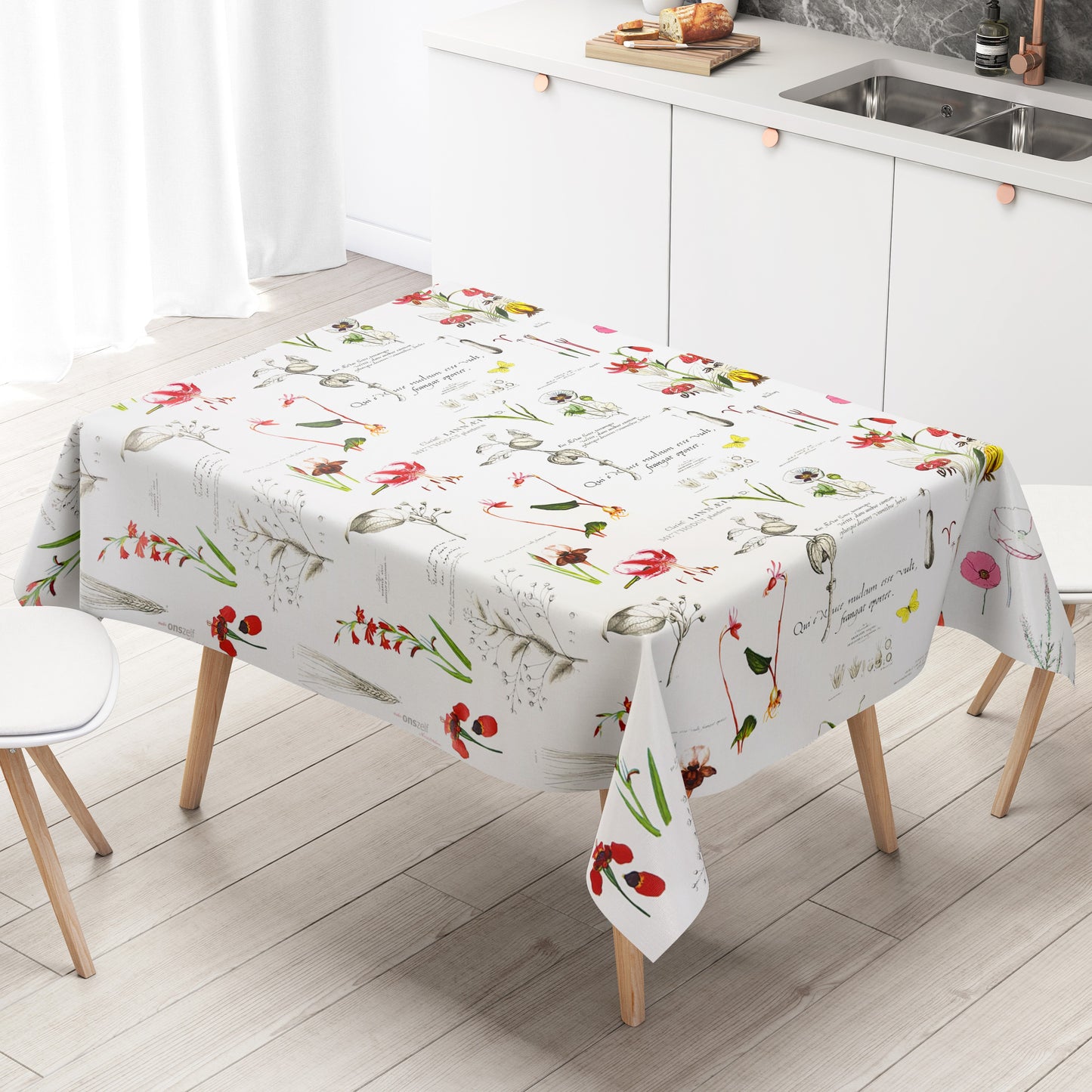 Wachstuch Tischdecke Blumen und Blüten Botanik