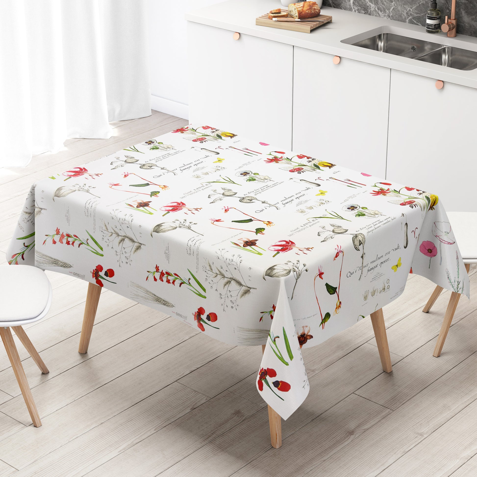 Wachstuch Tischdecke Blumen und Blüten Botanik