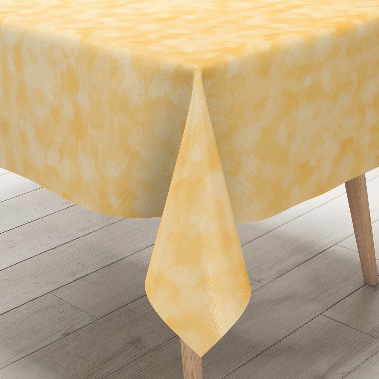 Wachstuch Tischdecke marmoriert gelb