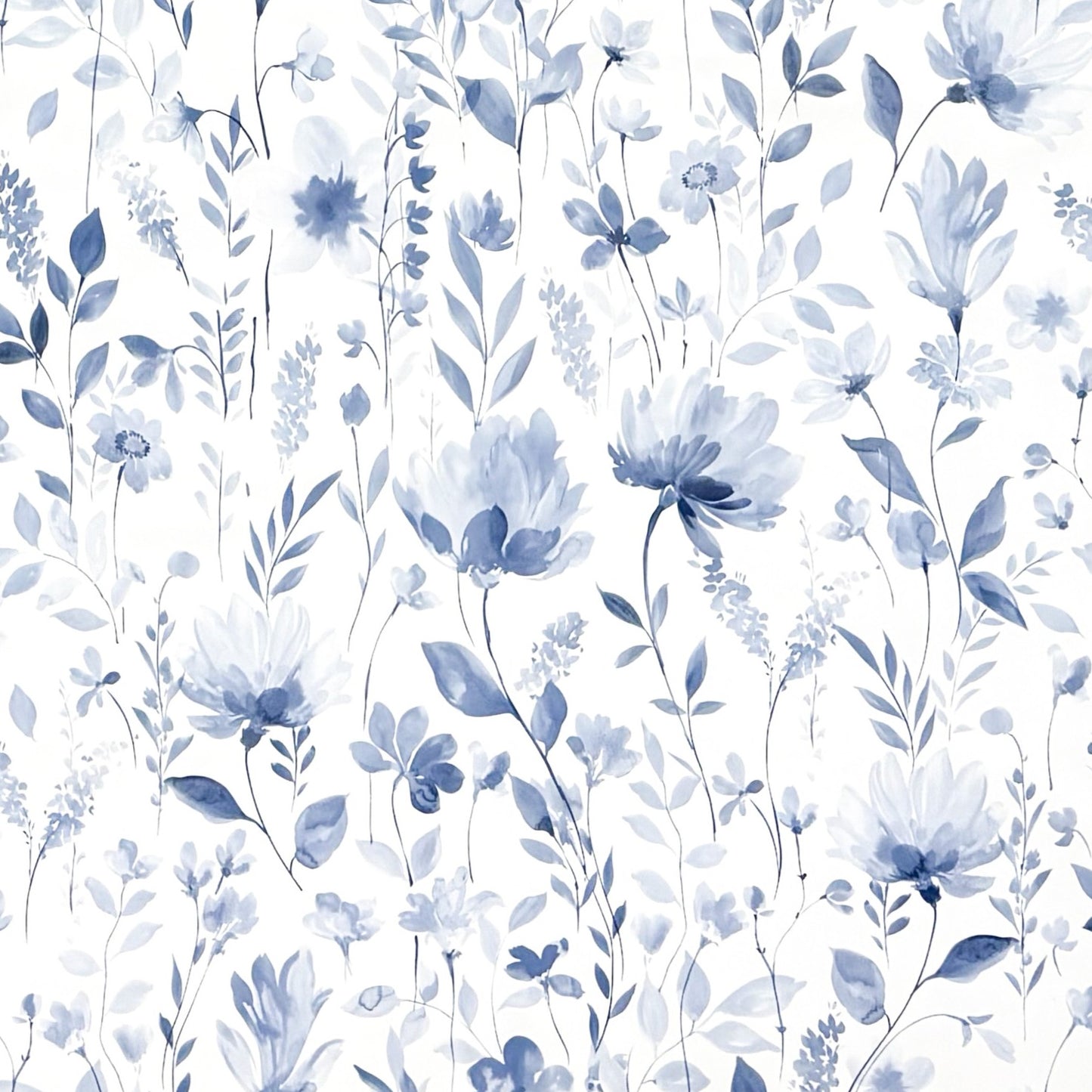 Oilcloth tablecloth K150242 blue flower meadow blossoms square round oval