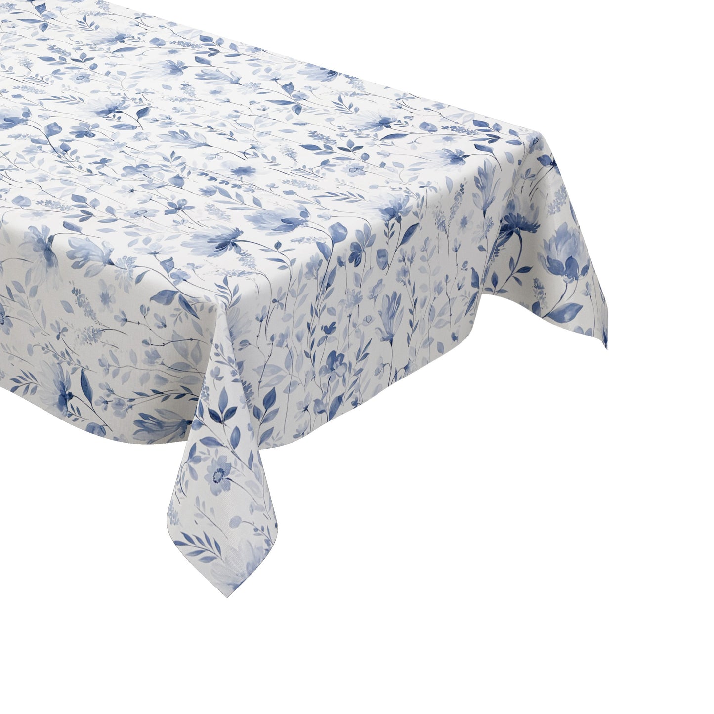 Oilcloth tablecloth K150242 blue flower meadow blossoms square round oval