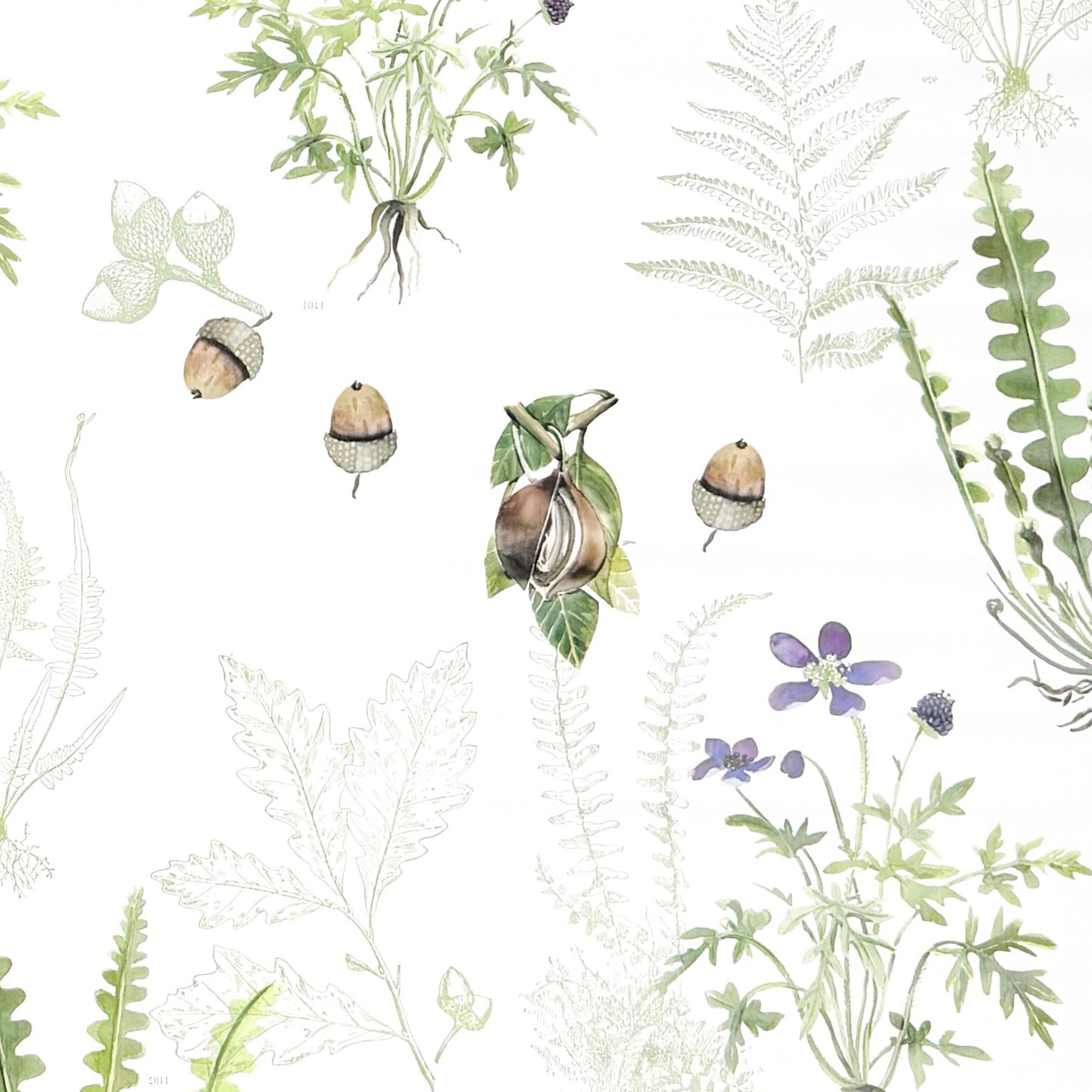 Nappe en toile cirée K150245 automne glands châtaignes feuilles carré rond ovale