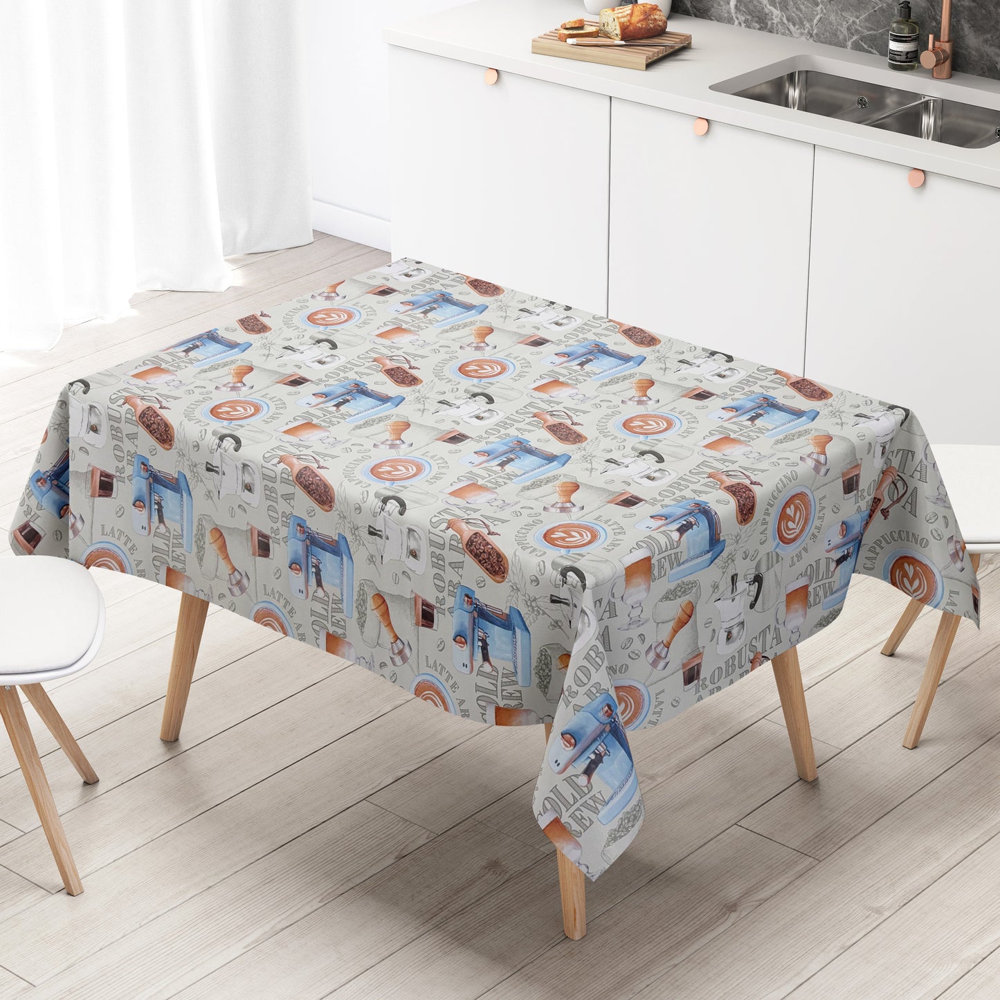 Wachstuch Tischdecke Barista Kaffee