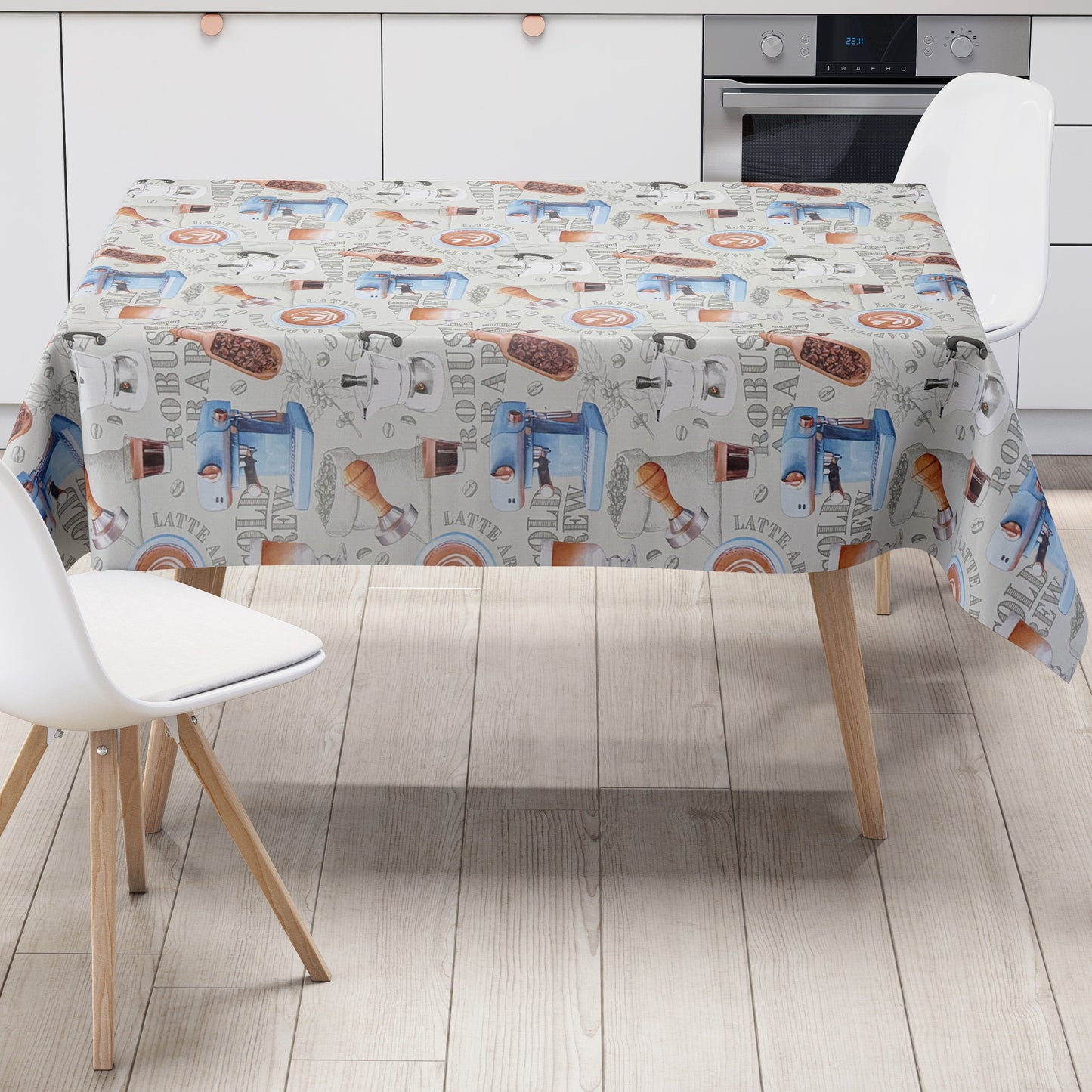 Wachstuch Tischdecke Barista Kaffee