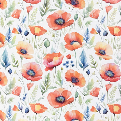 Wachstuch Tischdecke K150280 pastellfarbene Mohnblumen eckig rund oval