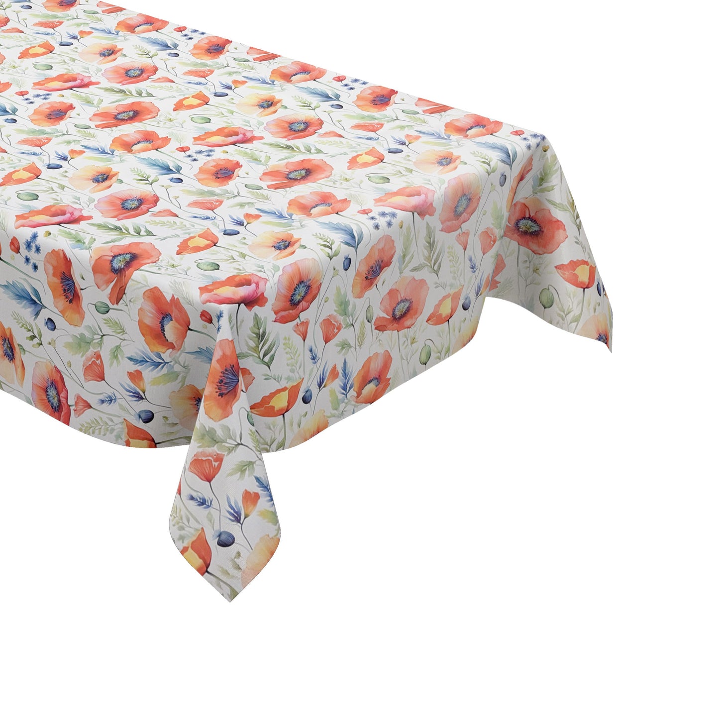 Wachstuch Tischdecke K150280 pastellfarbene Mohnblumen eckig rund oval