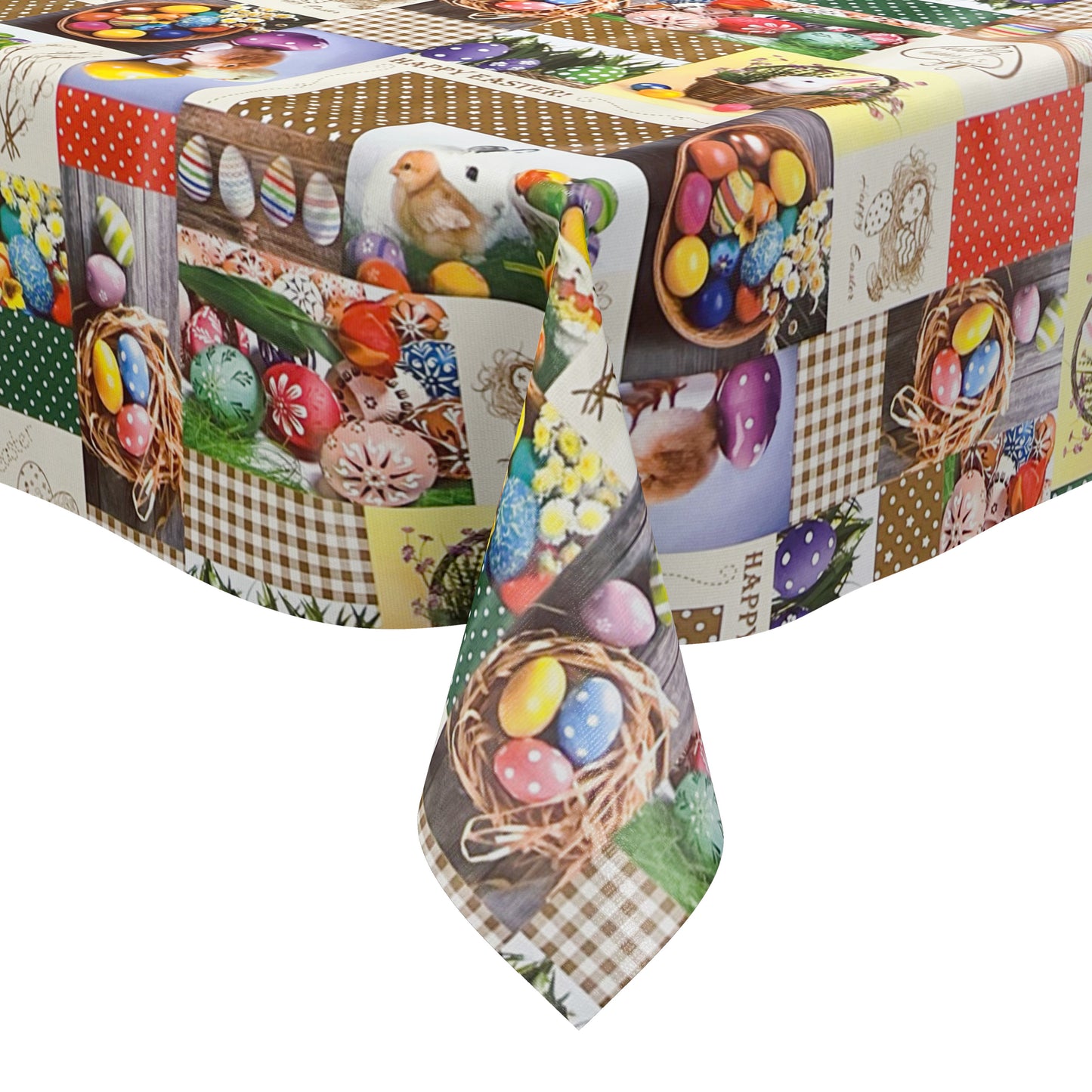 Nappe en toile cirée K28B Pâques Lapin de Pâques Œuf de Pâques carré rond ovale