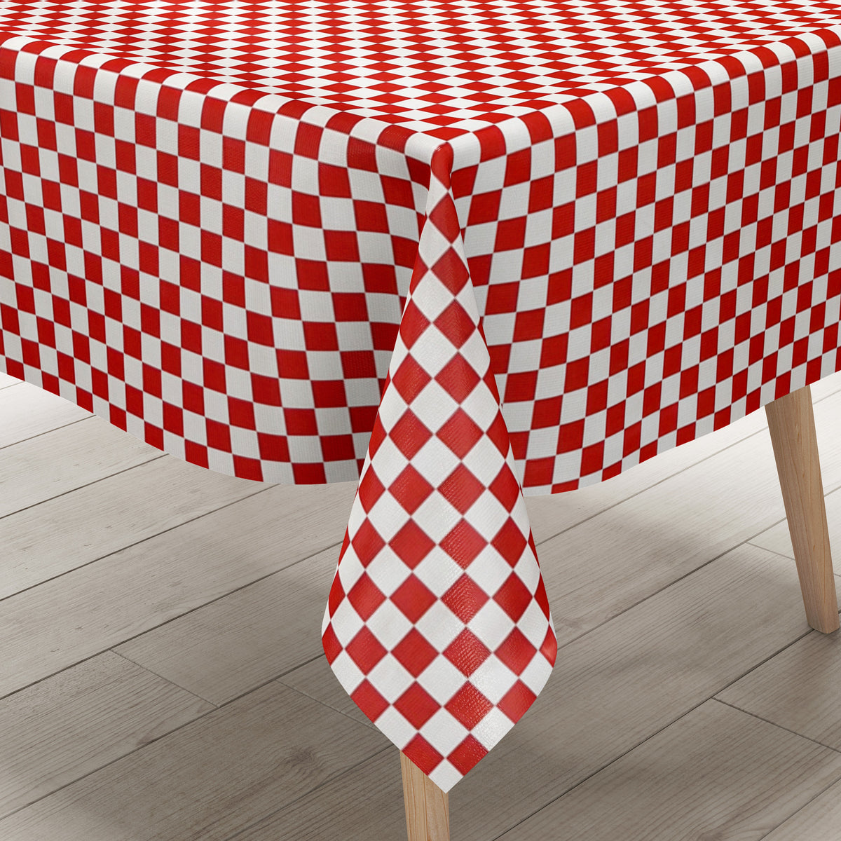 Wachstuch Tischdecke KE47610 rot kariert Karo eckig rund oval –