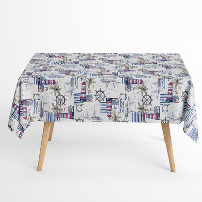 Beschichtete Baumwolle Jacquard Segelboot maritim