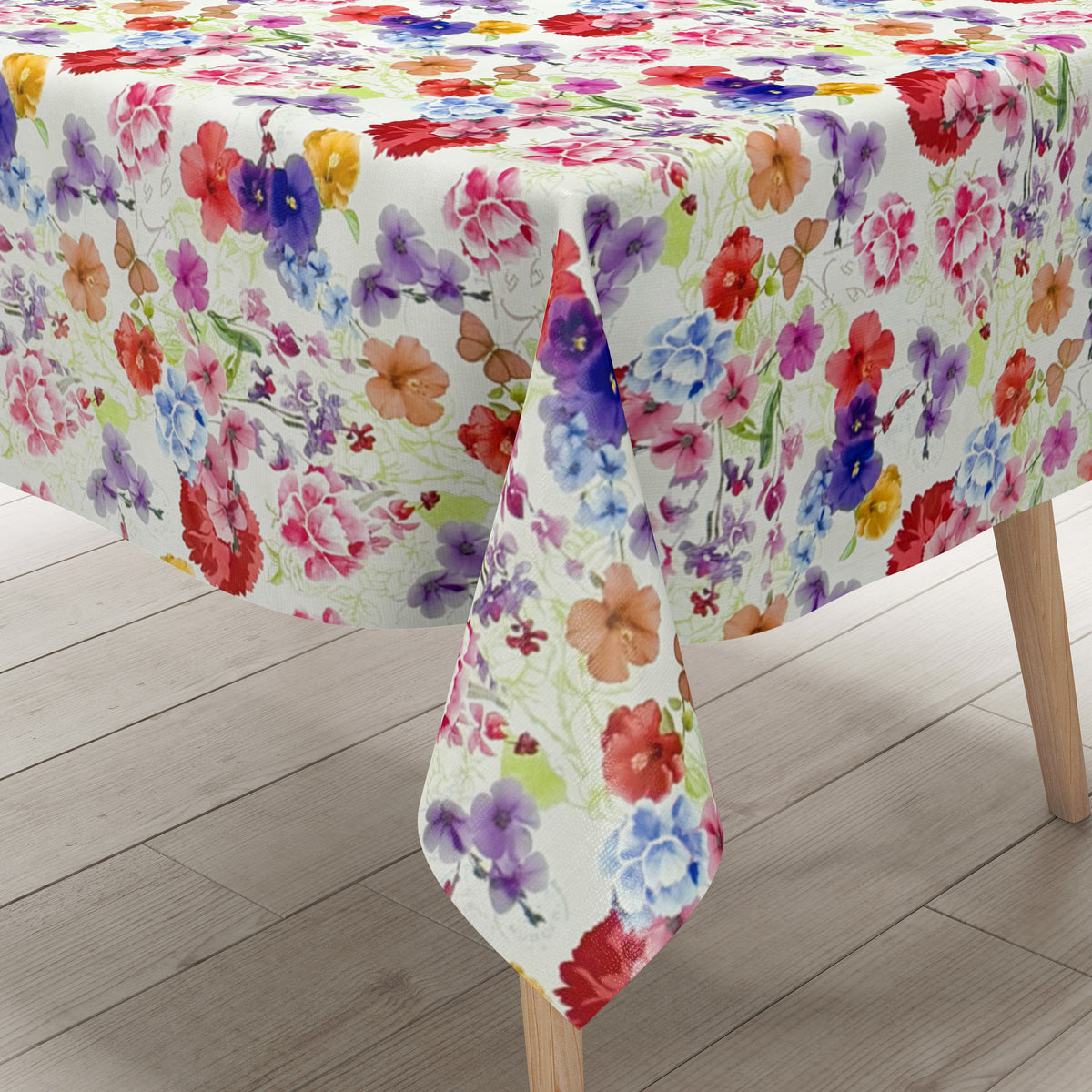 Bunte Sommer-Tischdecke Mit Quasten – Leinen-Mix, Wasserdicht, Knitterfrei, 140x178 Cm, Für Picknick & Co