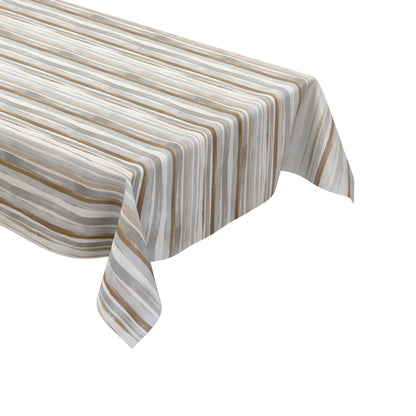 Wachstuch Tischdecke streifen bronze silber