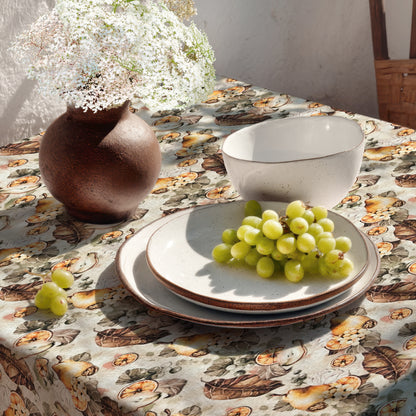 Jacquard Tischdecke Herbst Früchte Blätter Obst