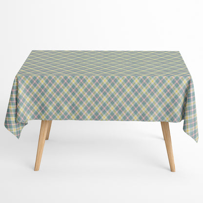 fleckenabweisende beschichtete Baumwoll Tischdecke pastellfarben kariert