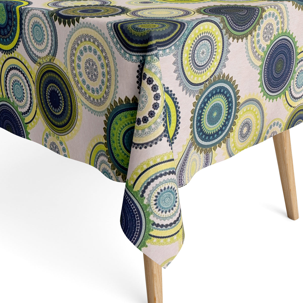 Jacquard Tischdecke aus beschichteter Baumwolle mit Fleckenschutz NASS –