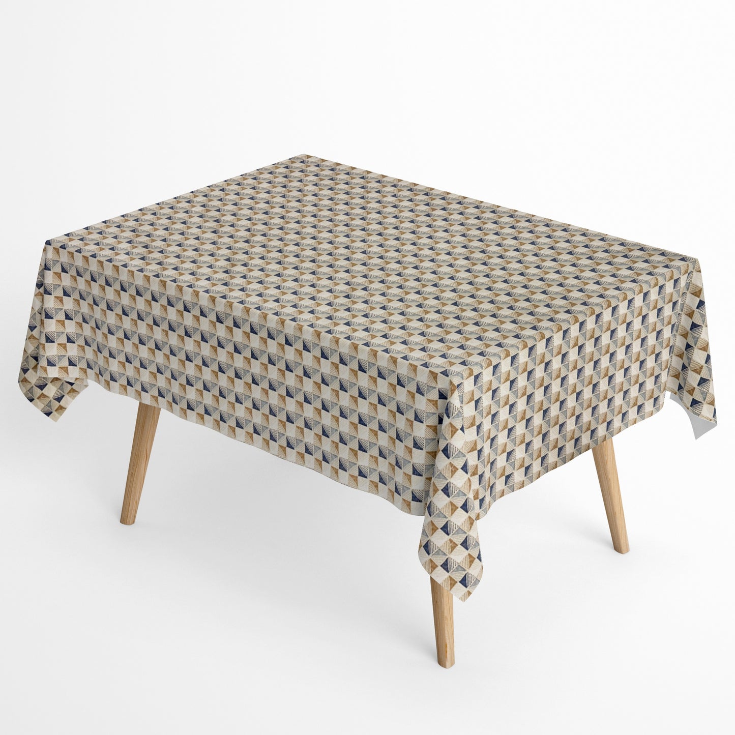 Jacquard Tischdecke aus beschichteter Baumwolle mit Fleckenschutz OLAYA Geometrie Würfel retro eckig rund oval