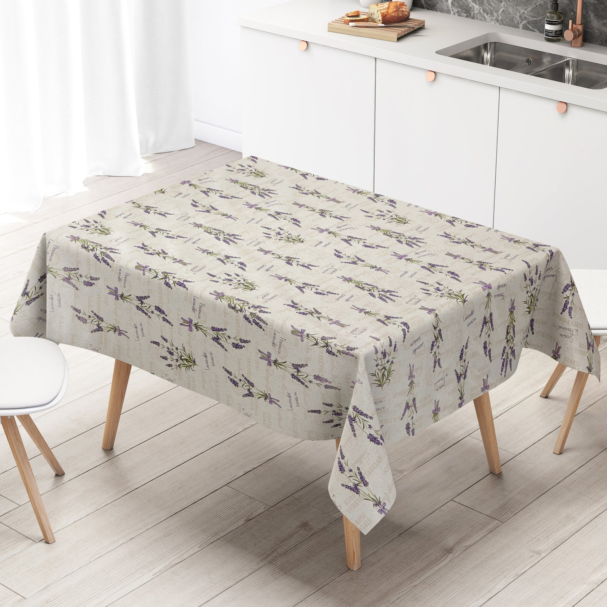 Wachstuch Tischdecke Lavendel Übergröße