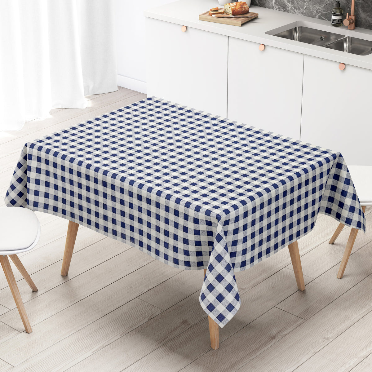 Wachstuch Tischdecke P107-2 blau kariert groß eckig rund oval –