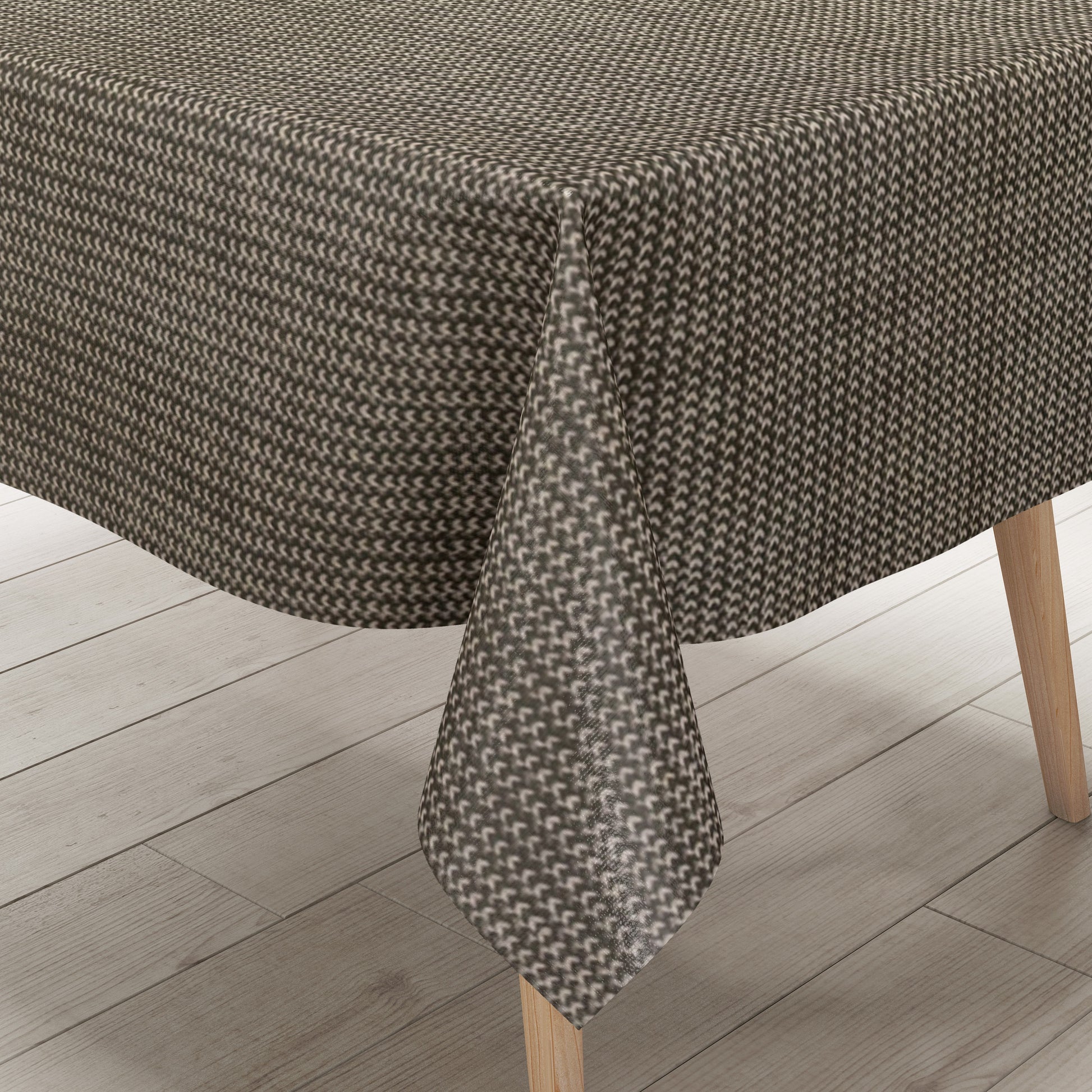 Wachstuch Tischdecke Schlingenoptik braun beige