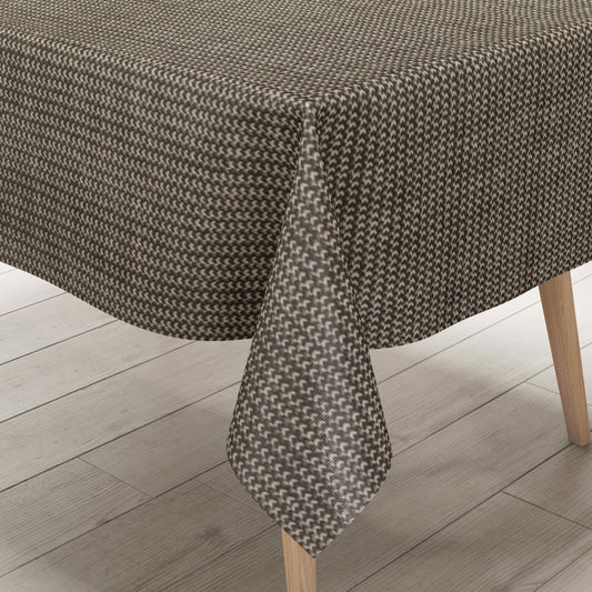 Wachstuch Tischdecke Schlingenoptik braun beige