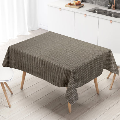 Wachstuch Tischdecke Schlingenoptik braun beige