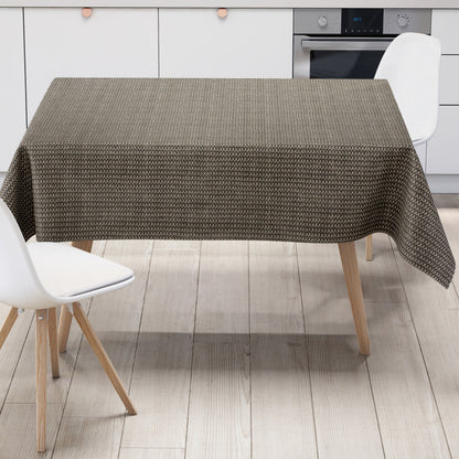 Wachstuch Tischdecke Schlingenoptik braun beige
