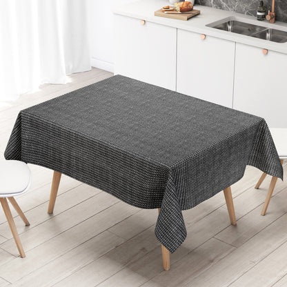 Wachstuch Tischdecke Schlinenoptk schwarz weiß
