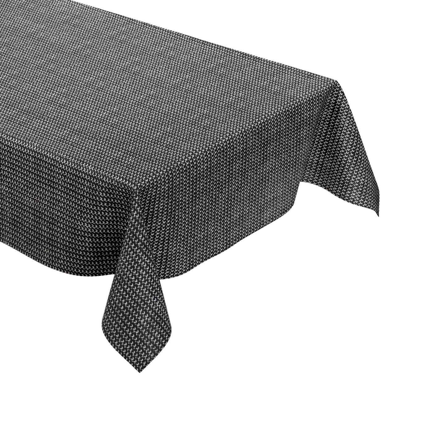 Wachstuch Tischdecke Schlinenoptk schwarz weiß