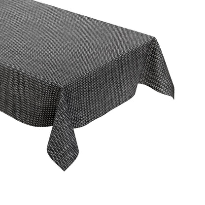 Wachstuch Tischdecke Schlinenoptk schwarz weiß