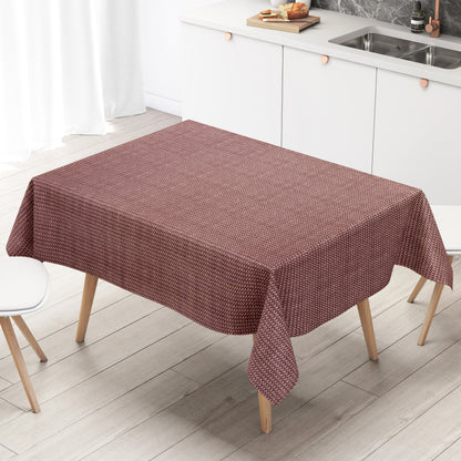 Wachstuch Tischdecke geprägt P1136-3 bordeauxrot Schlingenoptik eckig rund oval
