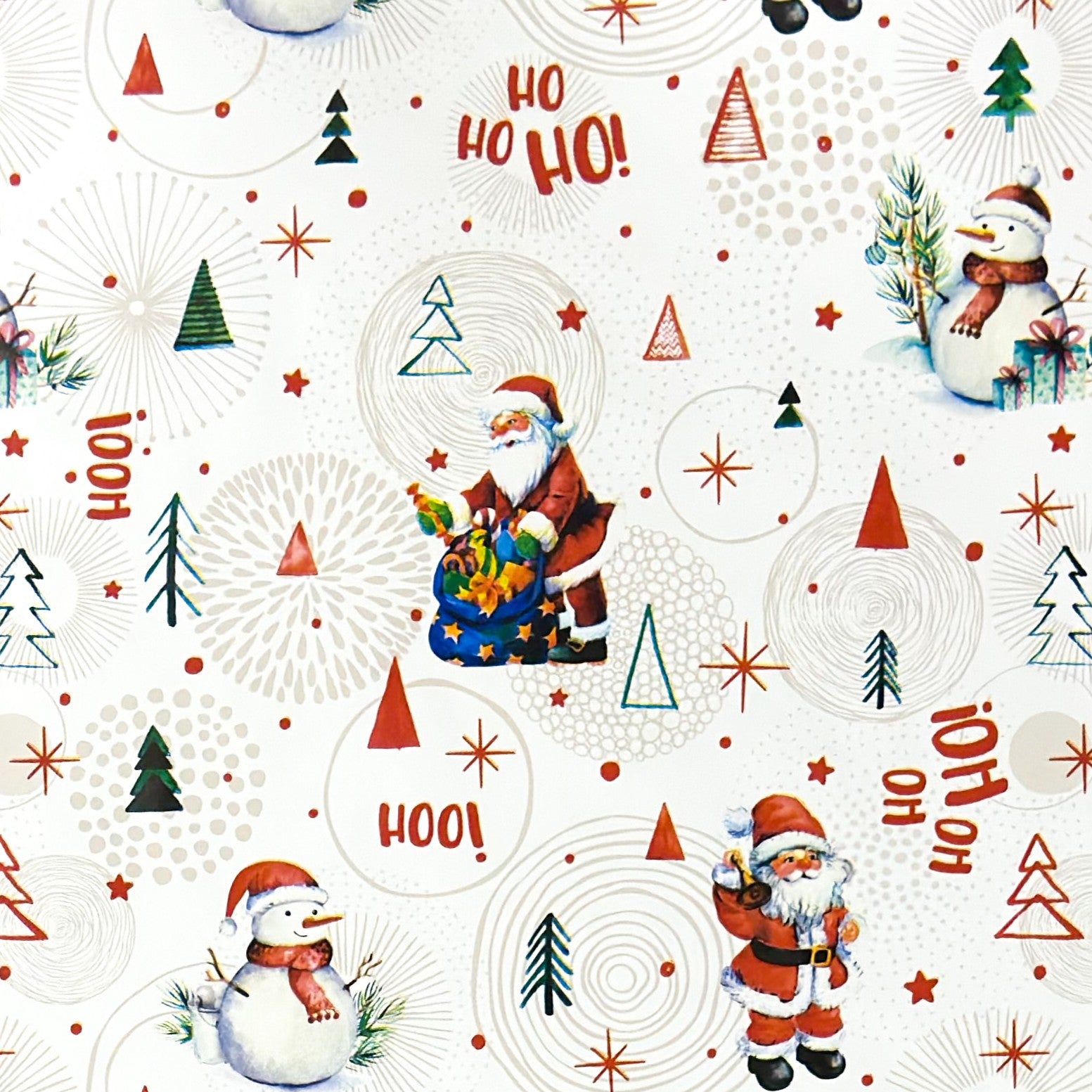 Wachstuch Tischdecke Weihanchten HoHoHo