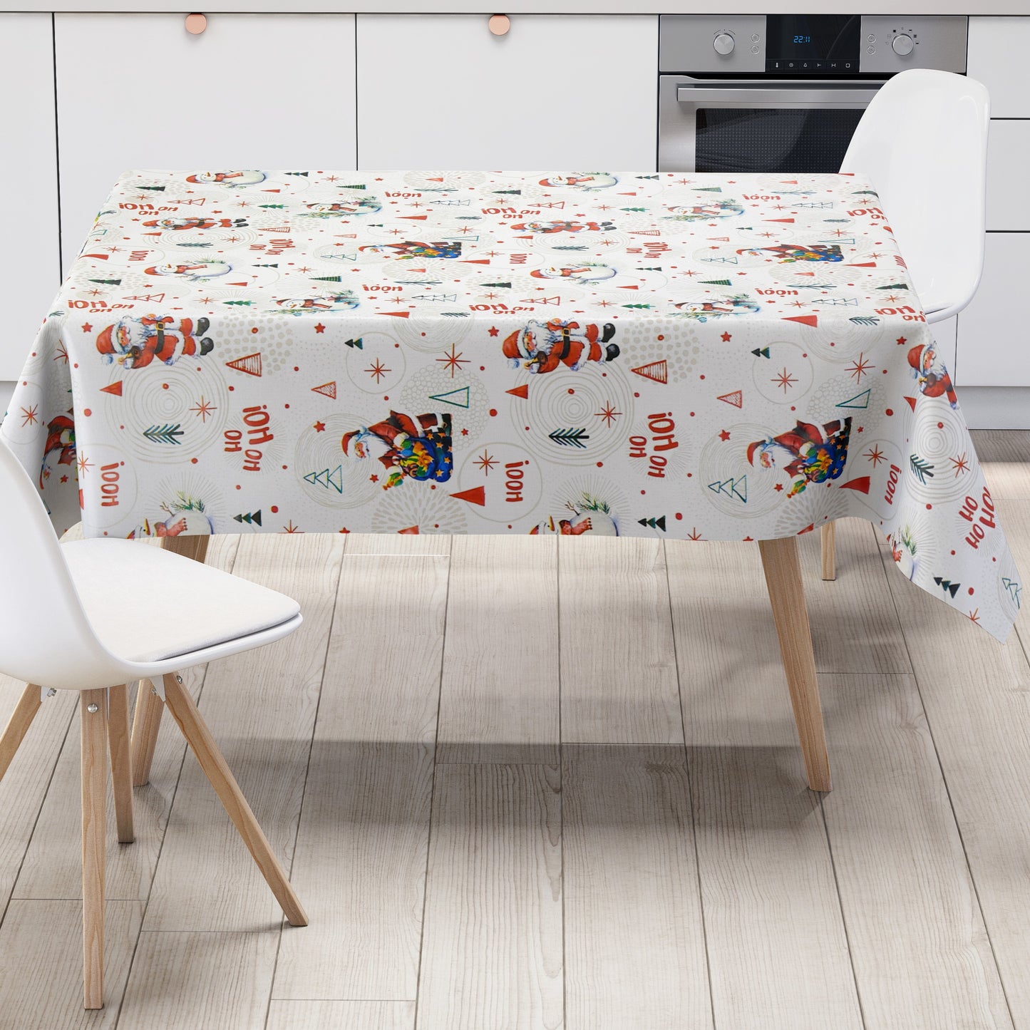 Wachstuch Tischdecke Weihanchten HoHoHo
