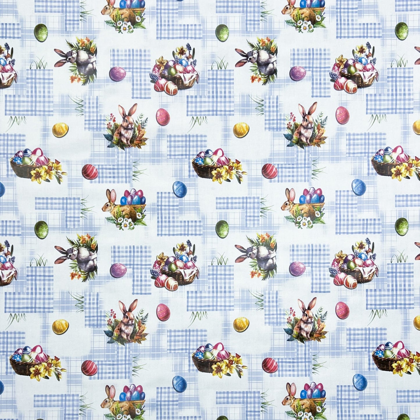 Wachstuch Tischdecke Ostern blau