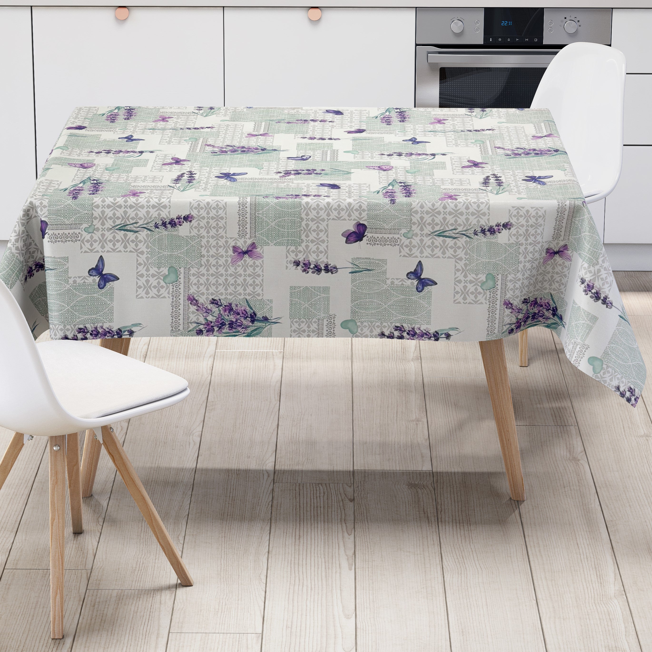 Wachstuch-Tischdecke Mit Herzen & Schmetterlingen – Pflegeleicht & Wasserabweisend, 140x220 Cm Oval