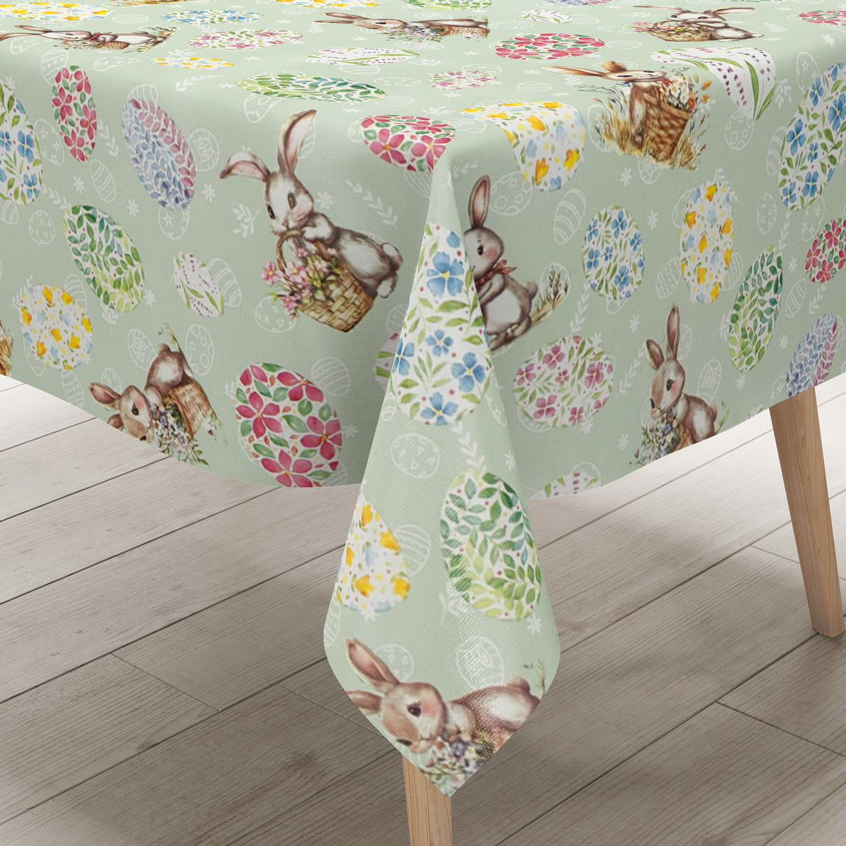 Wachstuch Rolle Meterware Rollenware P1268-2 grün Ostern Ostereier Ost –