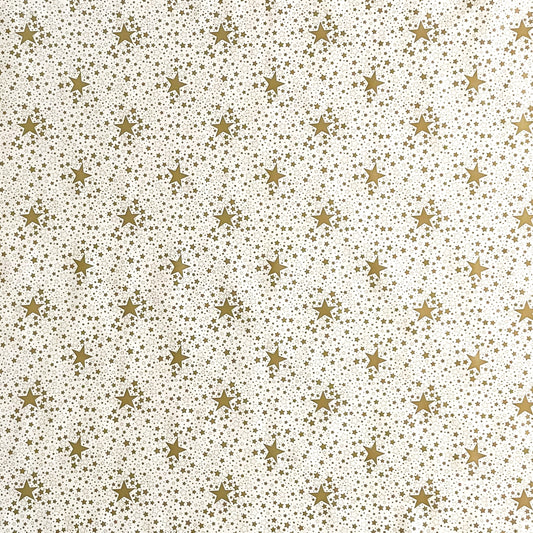 Wachstuch Rolle Weihnachten P226-1 Sterne gold Rollenware