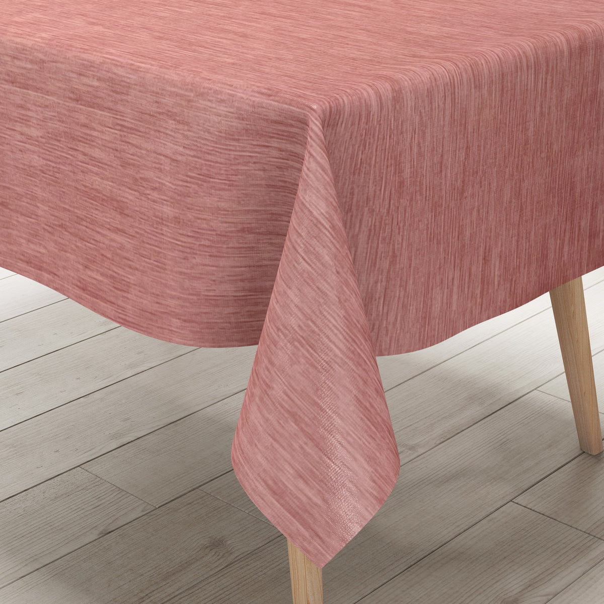 Wachstuch Tischdecke geprägt P733-14 Leinenstruktur rosa altrosa eckig –