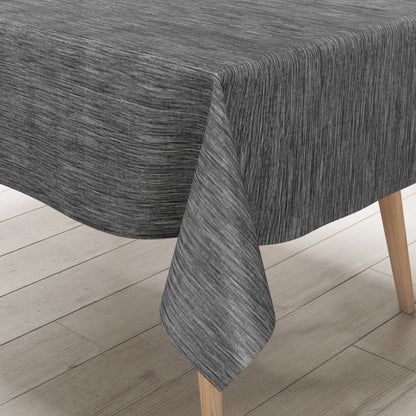 Wachstuch Tischdecke anthrazit Leinenoptik