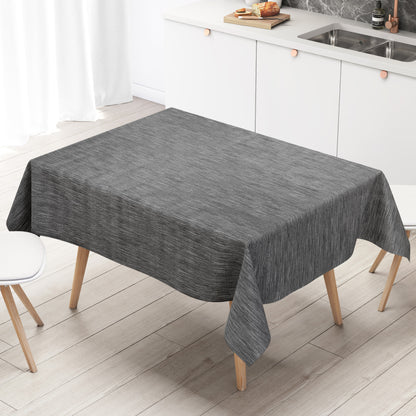 Wachstuch Tischdecke anthrazit Leinenoptik