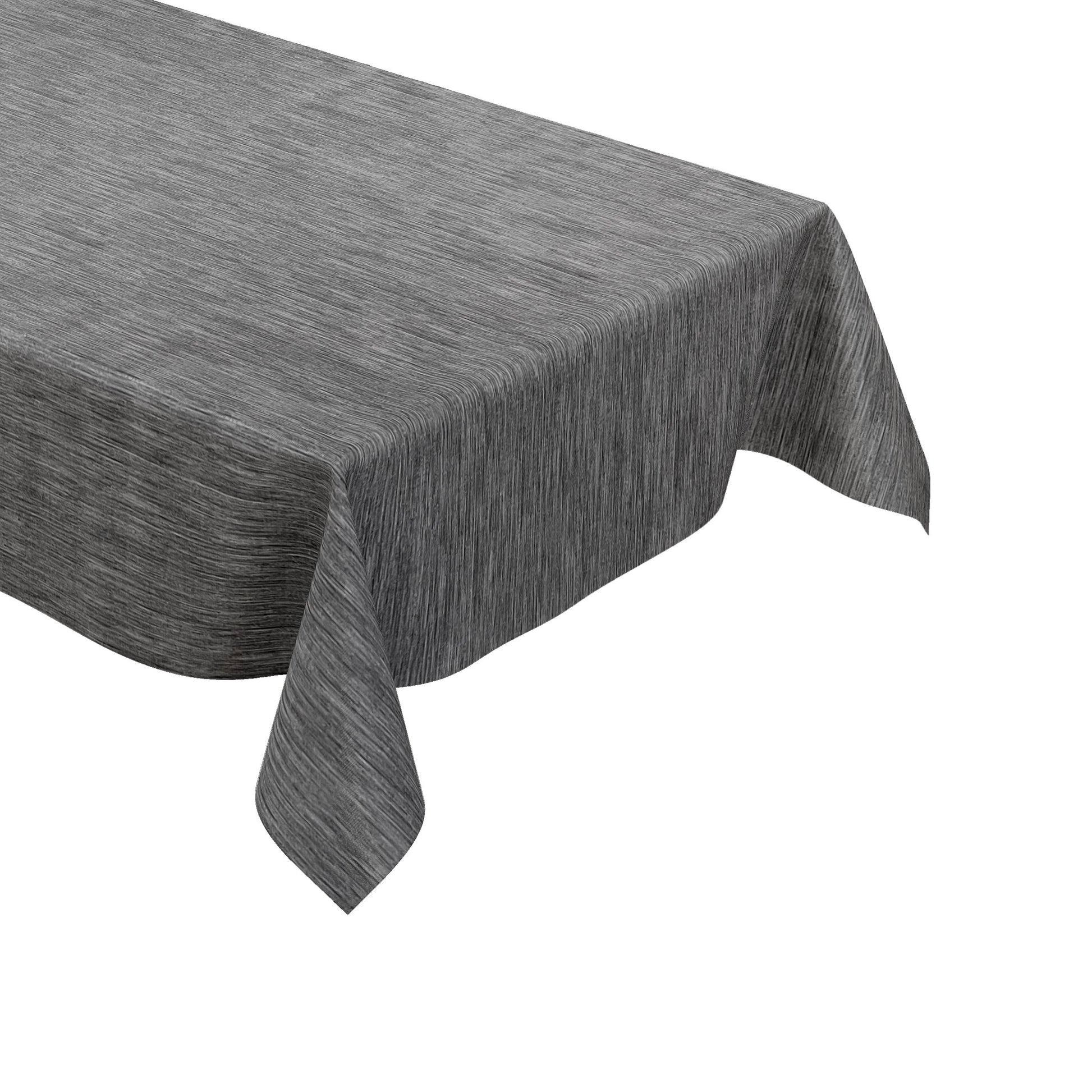 Wachstuch Tischdecke anthrazit Leinenoptik