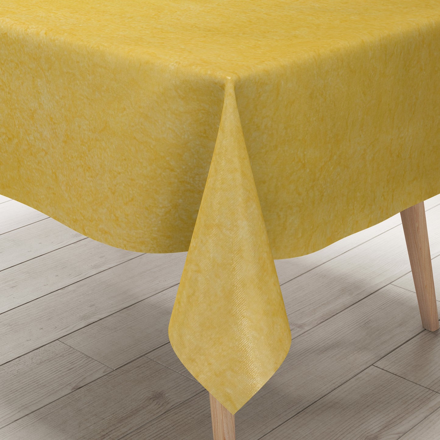 Wachstuch Tischdecke marmoriert gelb