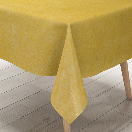 Wachstuch Tischdecke marmoriert gelb