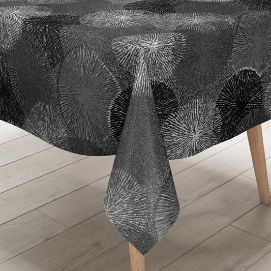 Wachstuch Tischdecke Pusteblume schwarz weiß