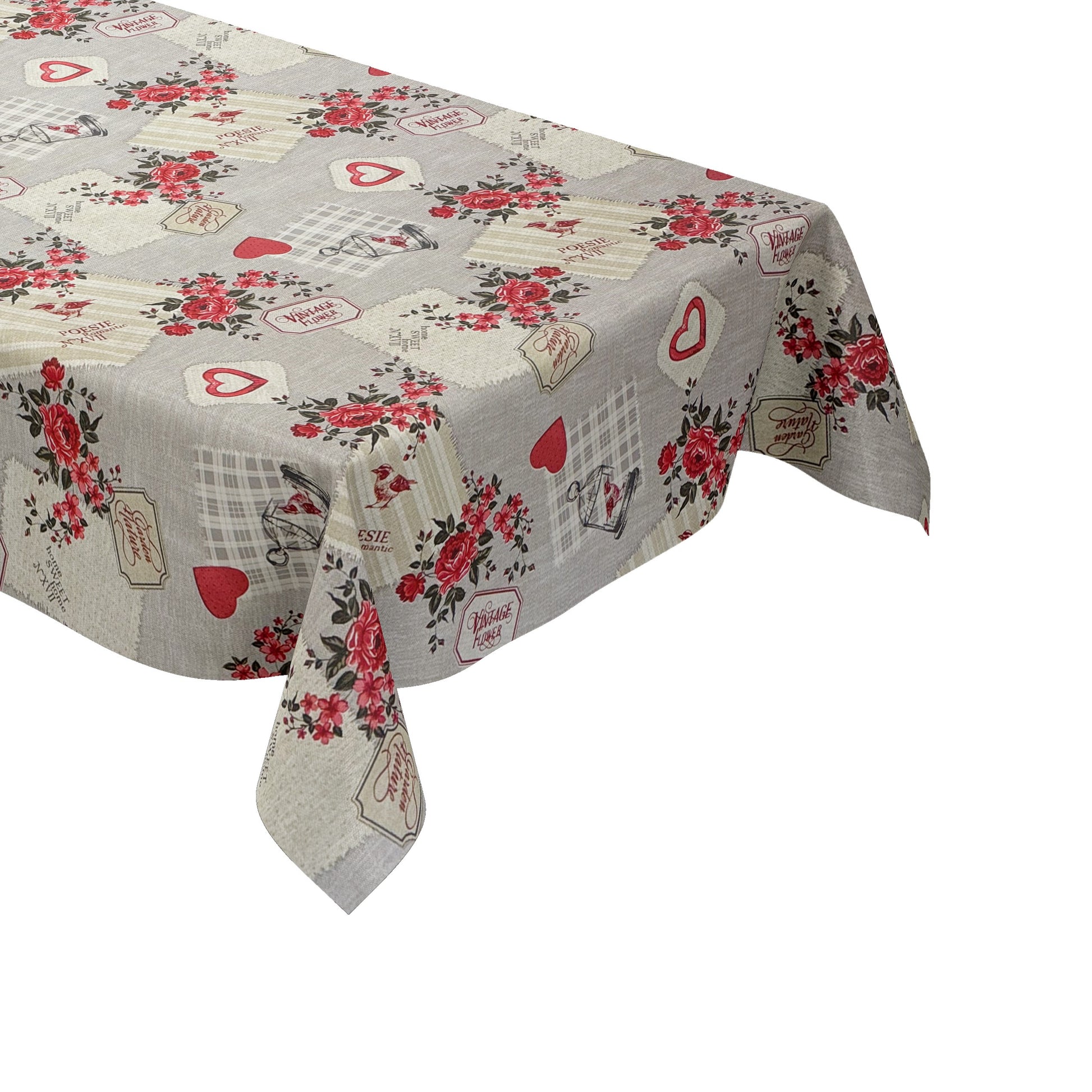 Wachstuch Tischdecke Rosen Vintage