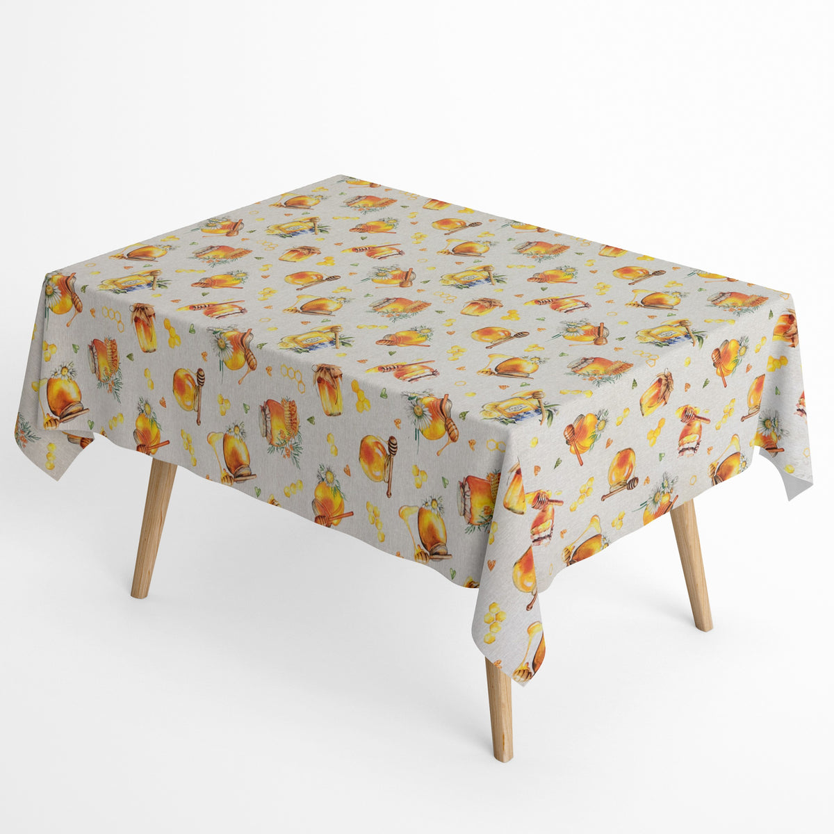 Jacqaurd Tischdecke beschichtete Baumwolle Honig Honigwabe