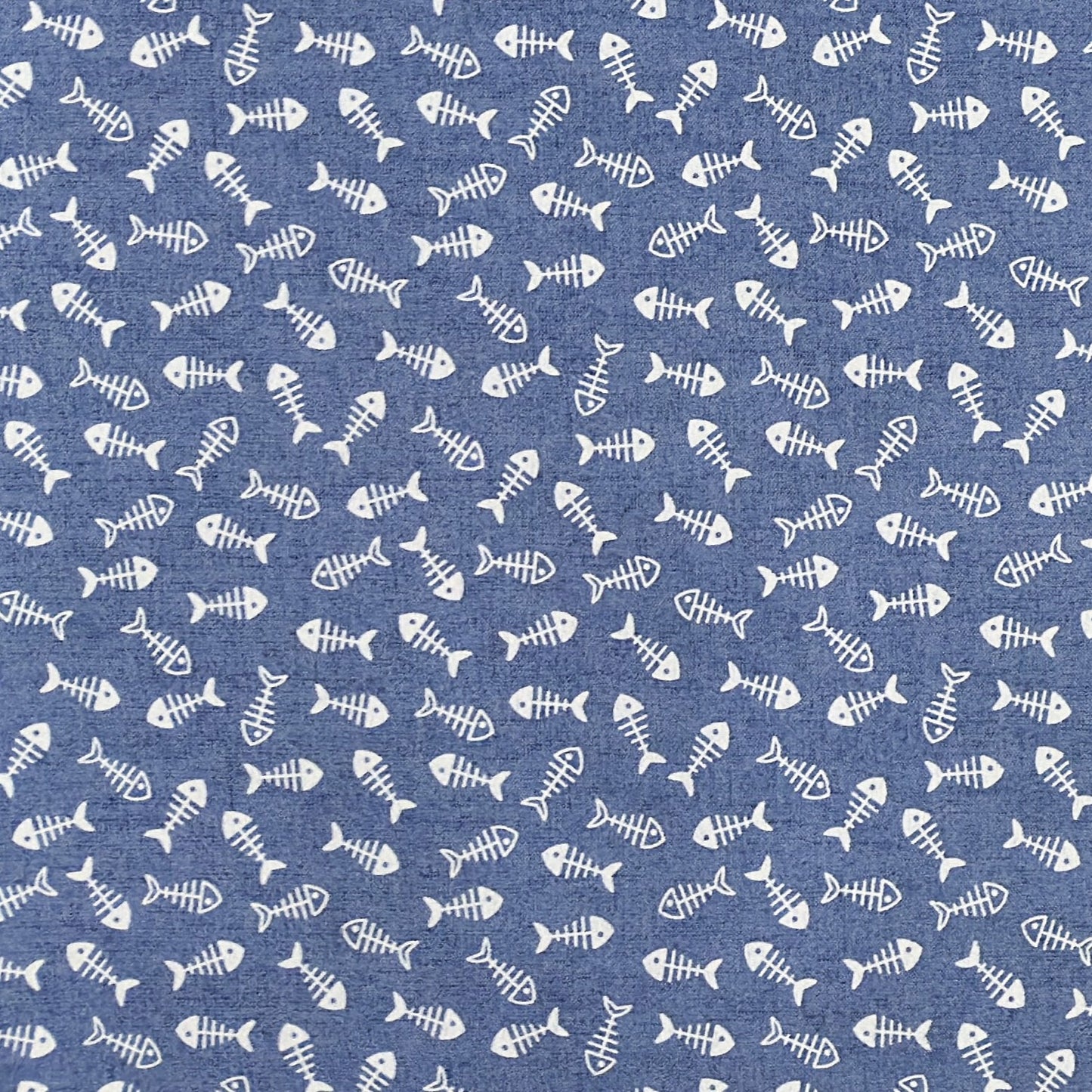 Beschichtete Baumwolle maritim Fische blau