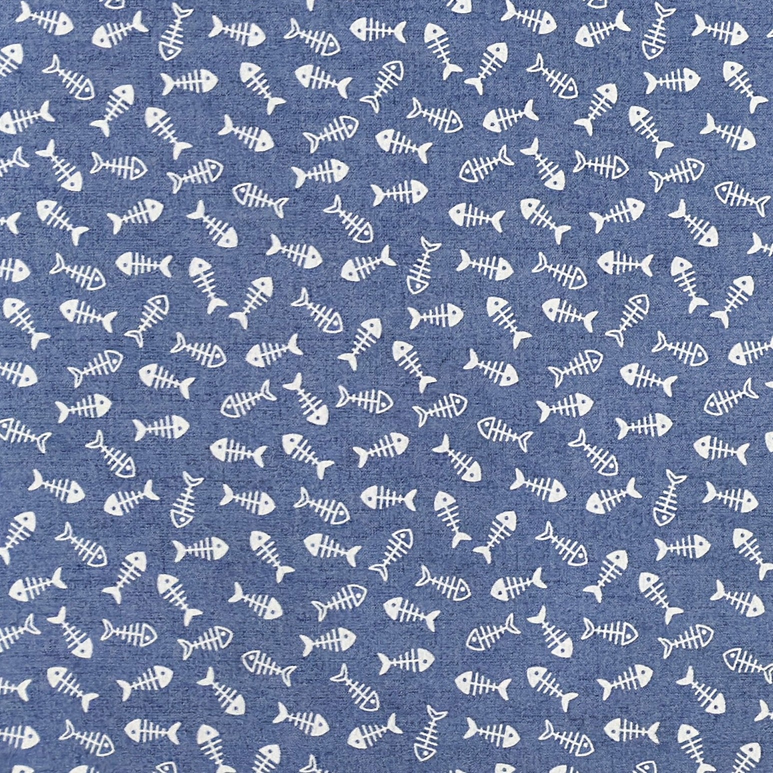 Beschichtete Baumwolle maritim Fische blau
