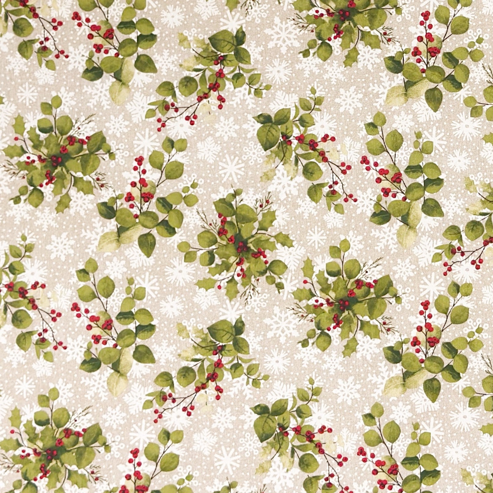 Tischdecke beschichtete Baumwolle Weihnachten Schneeflocken