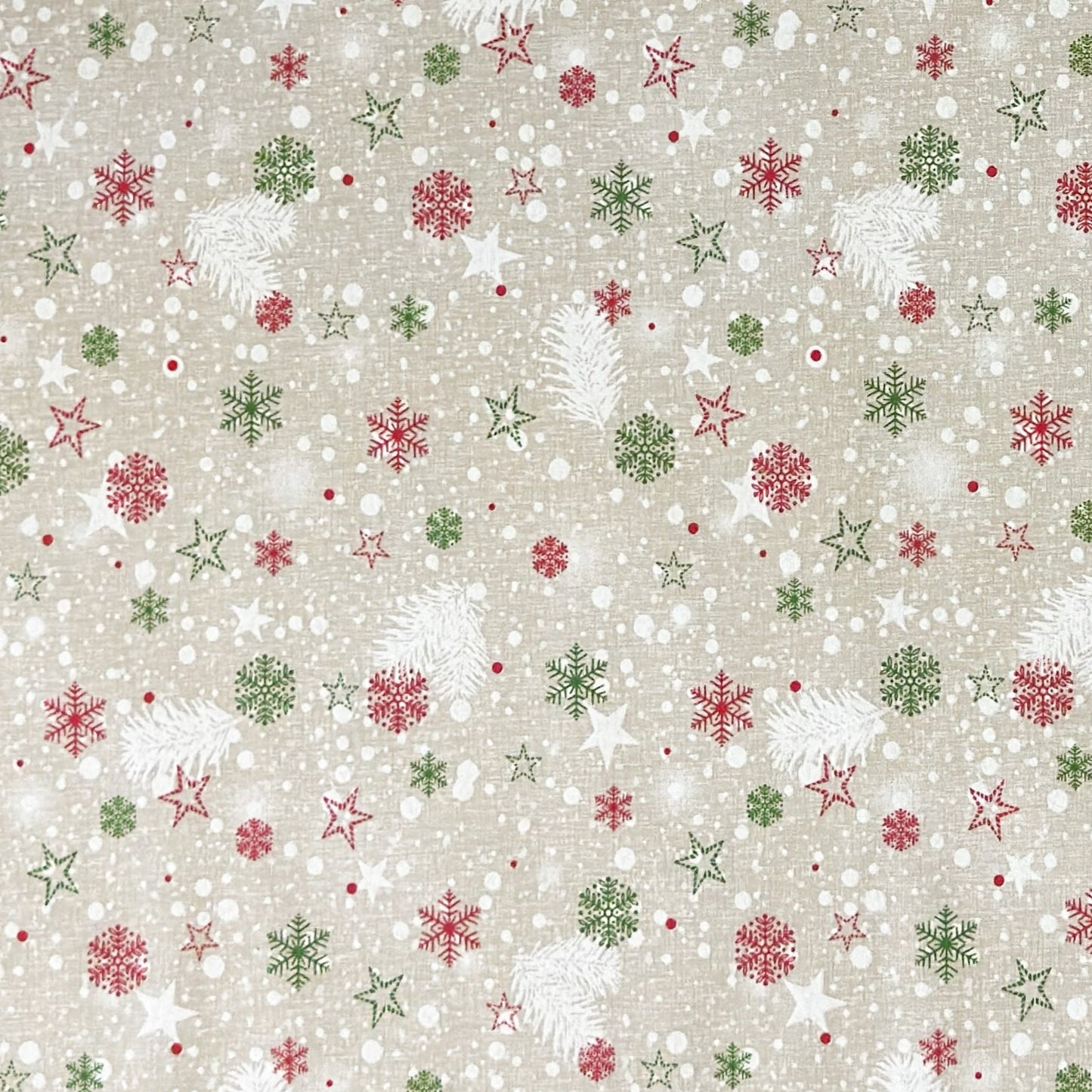 Tischdecke beschichtete Baumwolle Weihnachten Sterne Schneeflocken