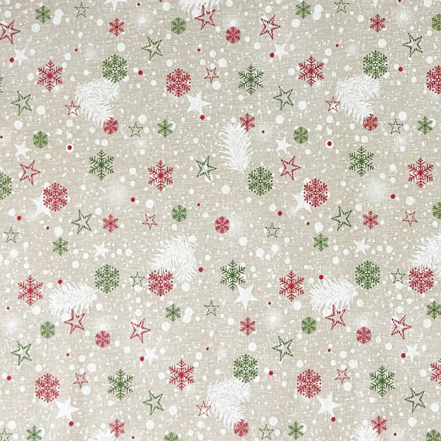 Tischdecke beschichtete Baumwolle Weihnachten Sterne Schneeflocken