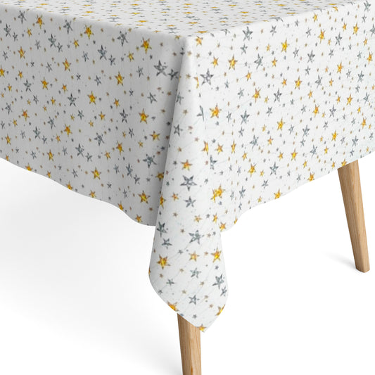 textile Tischdecke Jacquard beschichtete Baumwolle Weihnachten STELES 60472 Sterne eckig rund oval